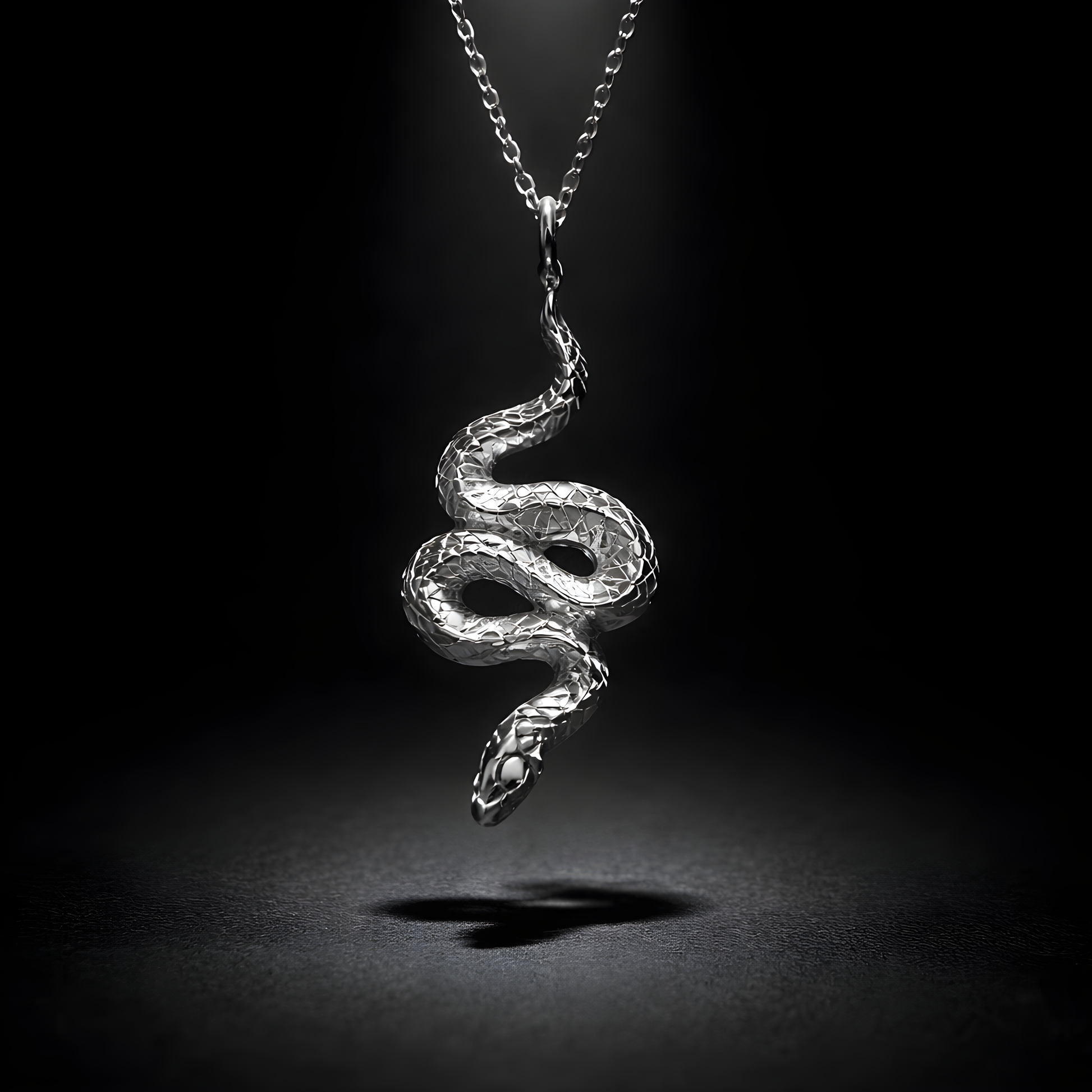 Serpent Pendant - sterling silver jewelry