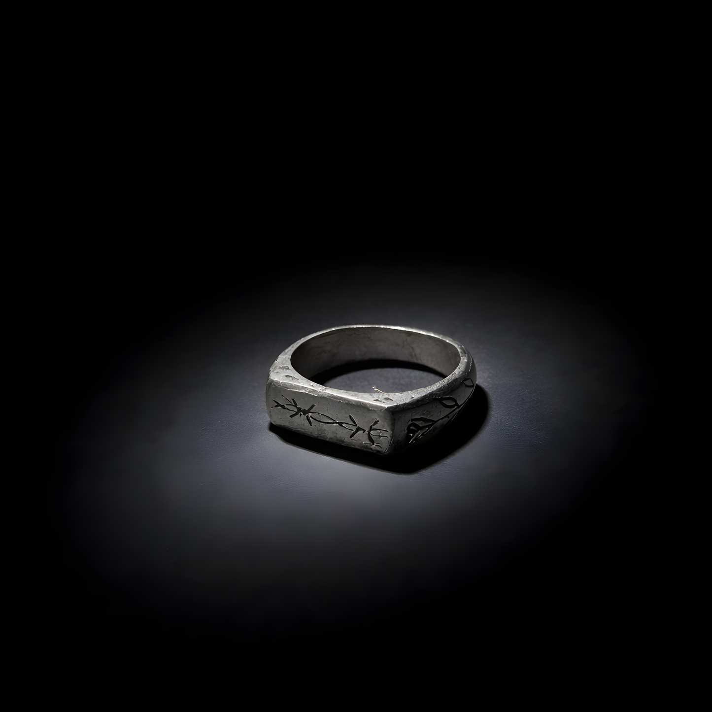 Barbed Signet - sterling silver jewelry
