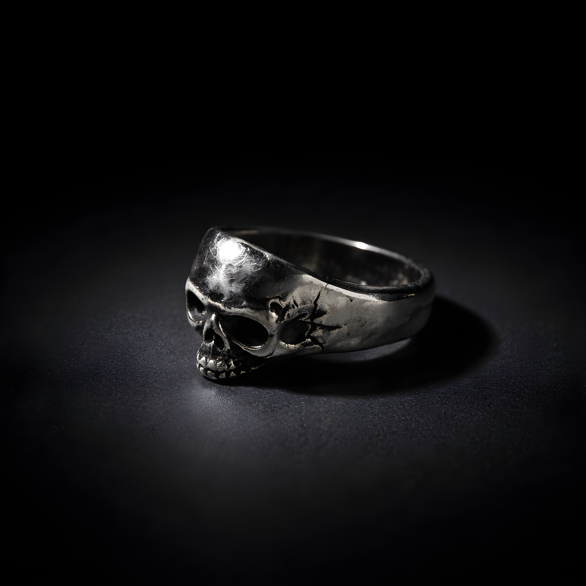 Deaths Head Ring - sterling silver jewelry