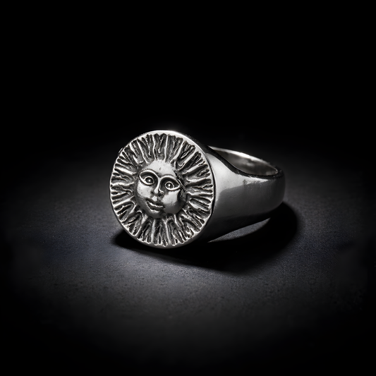 Solar Deity Ring - sterling silver jewelry
