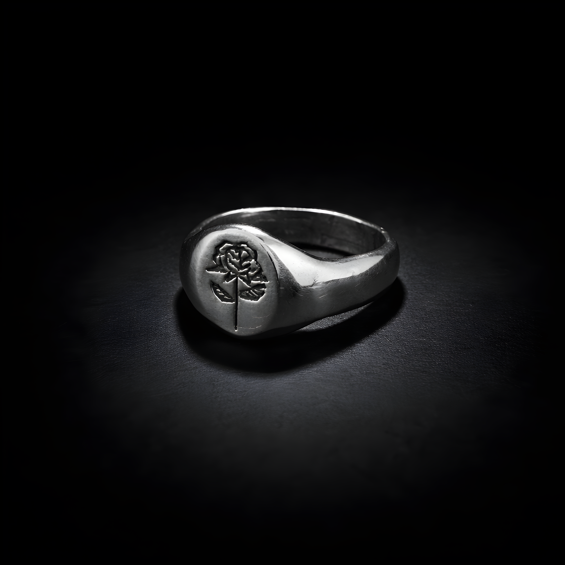 Wild Rose Signet - sterling silver jewelry